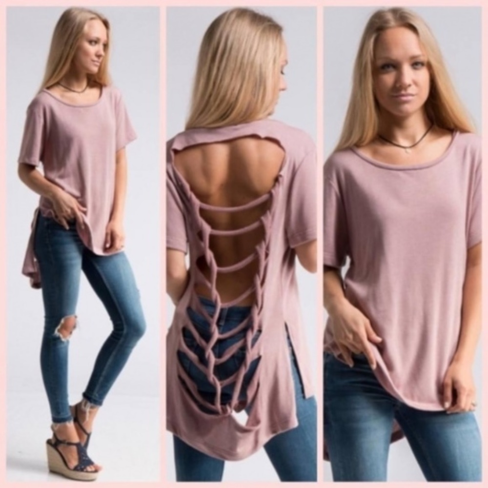 Alexis Distressed Back Top 